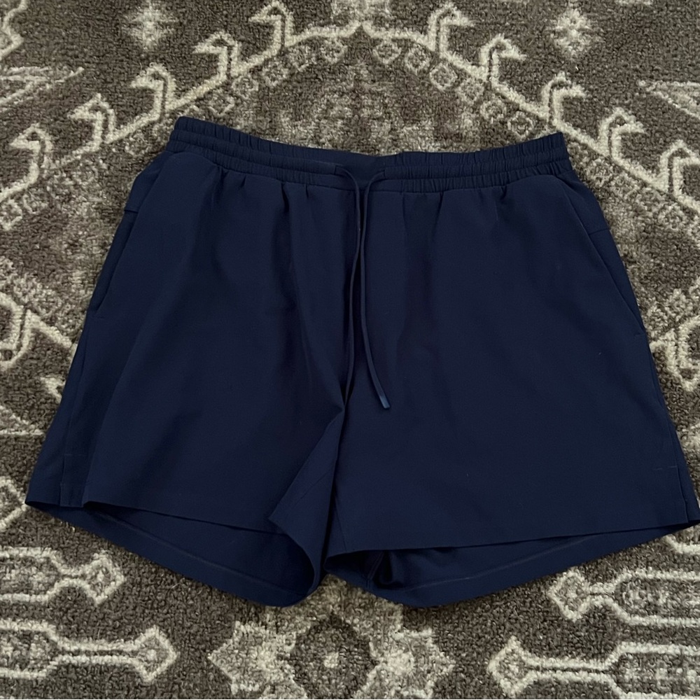 Lululemon Lined 5” Inseam Navy Blue Swim Trunks
